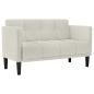Preview: Zweisitzer-Sofa Creme 111 cm Samt