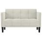 Preview: Zweisitzer-Sofa Creme 111 cm Samt