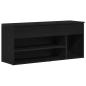 Preview: Schuhbank Schwarz Eichen-Optik 102x30,5x45 cm Holzwerkstoff