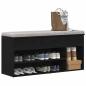 Preview: Schuhbank Schwarz Eichen-Optik 102x30,5x45 cm Holzwerkstoff