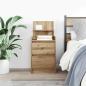 Preview: Nachttisch mit 2 Schubladen Artisan-Eiche 38x34x80 cm