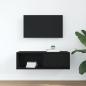 Preview: TV-Schrank Schwarz Eichen-Optik 80x31x25,5 cm Holzwerkstoff