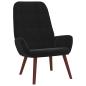 Preview: Relaxsessel mit Hocker Schwarz Samt