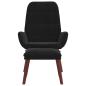 Preview: Relaxsessel mit Hocker Schwarz Samt