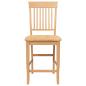 Preview: Barhocker 2 Stk. Natur Massivholz Gummibaum