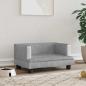 Preview: ARDEBO.de - Hundebett Hellgrau 60x40x30 cm Samt
