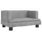 Preview: Hundebett Hellgrau 60x40x30 cm Samt