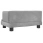 Preview: Hundebett Hellgrau 60x40x30 cm Samt