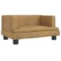 Preview: Hundebett Braun 60x40x30 cm Samt