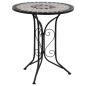 Preview: ARDEBO.de - Mosaik-Bistrotisch Grau 60 cm Keramik