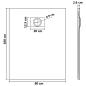 Preview: Duschwanne SMC Weiß 100×80 cm