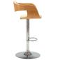 Preview: Barhocker 2 Stk. Creme Bugholz und Kunstleder