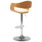 Preview: Barhocker 2 Stk. Creme Bugholz und Kunstleder