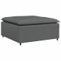 Preview: Modulares Sofa mit Fu?hocker Kissen Stoff Dunkelgrau