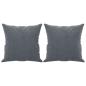 Preview: 2-Sitzer-Sofa mit Zierkissen Dunkelgrau 120 cm Samt