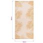 Preview: Outdoor-Teppich Flachgewebe 100x200 cm Blattmuster