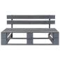 Preview: Outdoor-Bank Paletten Holz Grau