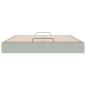 Preview: Ottoman-Bett ohne Matratze Hellgrau 200x200 cm Samt