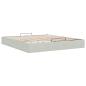 Preview: Ottoman-Bett ohne Matratze Hellgrau 200x200 cm Samt