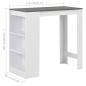 Preview: Bartisch mit Regal Wei? 110x50x103 cm