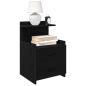 Preview: ARDEBO.de - Nachttische 2 Stk. mit 2 Schubladen Schwarz 40x36,5x62 cm