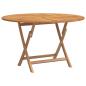 Preview: Gartentisch Klappbar Ø 110x75 cm Massivholz Teak