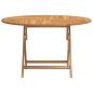 Preview: Gartentisch Klappbar Ø 110x75 cm Massivholz Teak