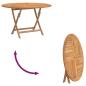 Preview: Gartentisch Klappbar Ø 110x75 cm Massivholz Teak