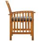 Preview: Garten-Esszimmerstühle 4 Stück mit Kissen Massivholz Akazie
