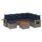 Preview: 8-teiliges Gartensofa-Set mit Kissen, grau, Polyrattan