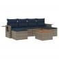 Preview: 7-teiliges Gartensofa-Set mit Kissen, grau, Polyrattan