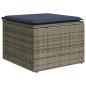Preview: 7-teiliges Gartensofa-Set mit Kissen, grau, Polyrattan