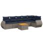 Preview: 7-teiliges Gartensofa-Set mit Kissen, grau, Polyrattan