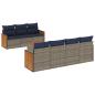 Preview: 8-teiliges Gartensofa-Set mit Kissen, grau, Polyrattan