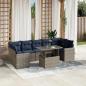 Preview: ARDEBO.de - 8-teiliges Gartensofa-Set mit Kissen, grau, Polyrattan