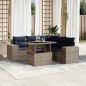 Preview: ARDEBO.de - 6-teiliges Gartensofa-Set mit Kissen, grau, Polyrattan