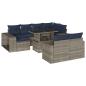 Preview: 11-teiliges Gartensofa-Set mit Kissen, grau, Polyrattan