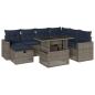 Preview: 8-teiliges Gartensofa-Set mit Kissen, grau, Polyrattan