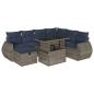Preview: 8-teiliges Gartensofa-Set mit Kissen, grau, Polyrattan