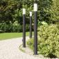 Preview: Pollerleuchten mit Auslass 3er 110 cm Edelstahl IP44