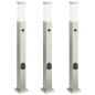 Preview: Pollerleuchten mit Sensor&Steckdose 3 Stk. 80 cm Edelstahl IP44