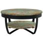 Preview: Couchtisch mit Ablage Altholz Massiv 65x32 cm