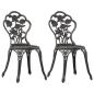 Preview: ARDEBO.de - Bistro-Stühle 2 Stk. Bronze Aluminiumguss
