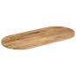 Preview: Tischplatte 120x50x3,8 cm Oval Massivholz Mango