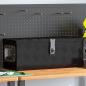 Preview: ARDEBO.de - Aufbewahrungsbox Schwarz 60x23,5x23 cm Aluminium