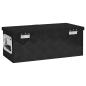 Preview: Aufbewahrungsbox Schwarz 60x23,5x23 cm Aluminium