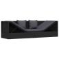 Preview: Garten-Sofabett mit Kissen Poly Rattan Schwarz
