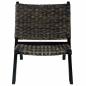 Preview: Relaxstuhl Schwarz Natur Kubu-Rattan und Massivholz Mahagoni