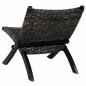 Preview: Relaxstuhl Schwarz Natur Kubu-Rattan und Massivholz Mahagoni