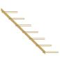 Preview: Wand-Weinregal für 7 Flaschen Golden Metall